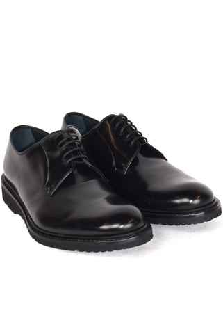 Black Vibram Sole Derby Shoe